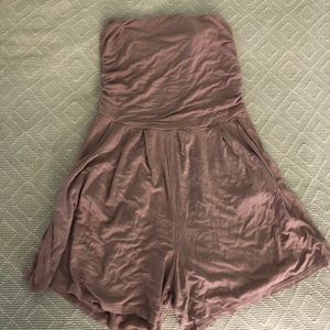 Mauve Strapless Romper